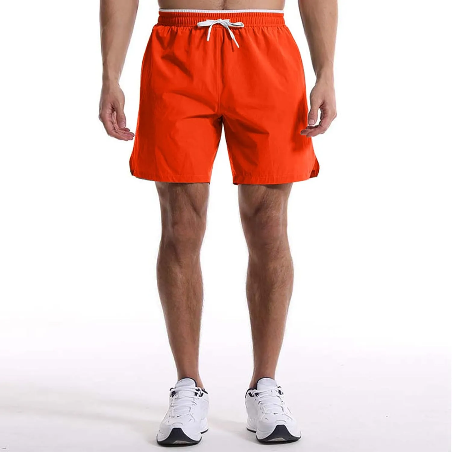 Men's Summer Beach Shorts Lightweight Elastic Waist Drawstring Casual Shorts with Pocket Elastic Waist Casual Men's Shorts