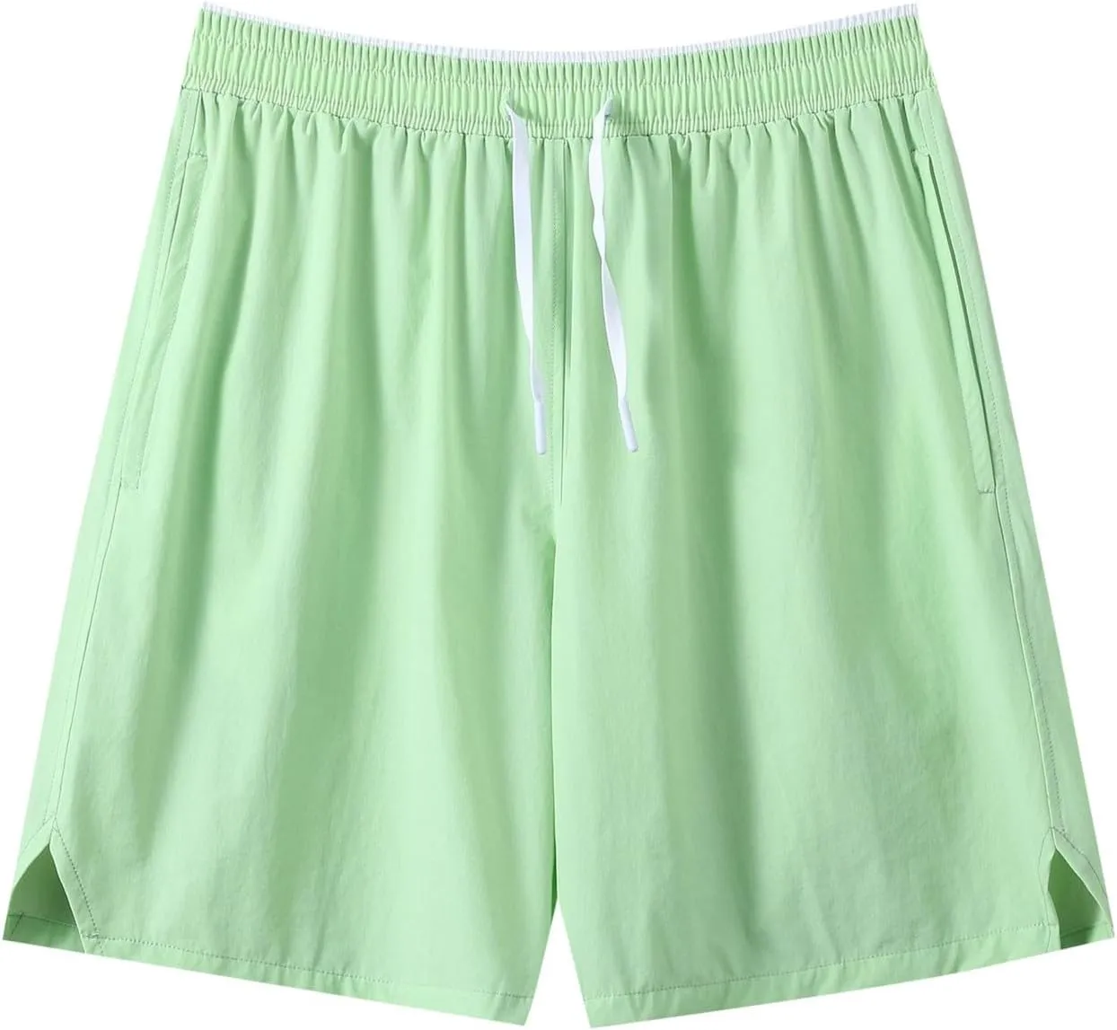 Men's Summer Beach Shorts Lightweight Elastic Waist Drawstring Casual Shorts with Pocket Elastic Waist Casual Men's Shorts