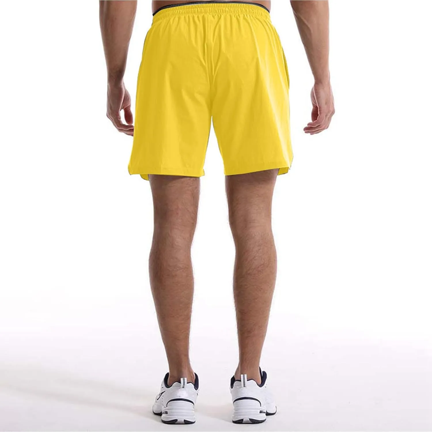 Men's Summer Beach Shorts Lightweight Elastic Waist Drawstring Casual Shorts with Pocket Elastic Waist Casual Men's Shorts