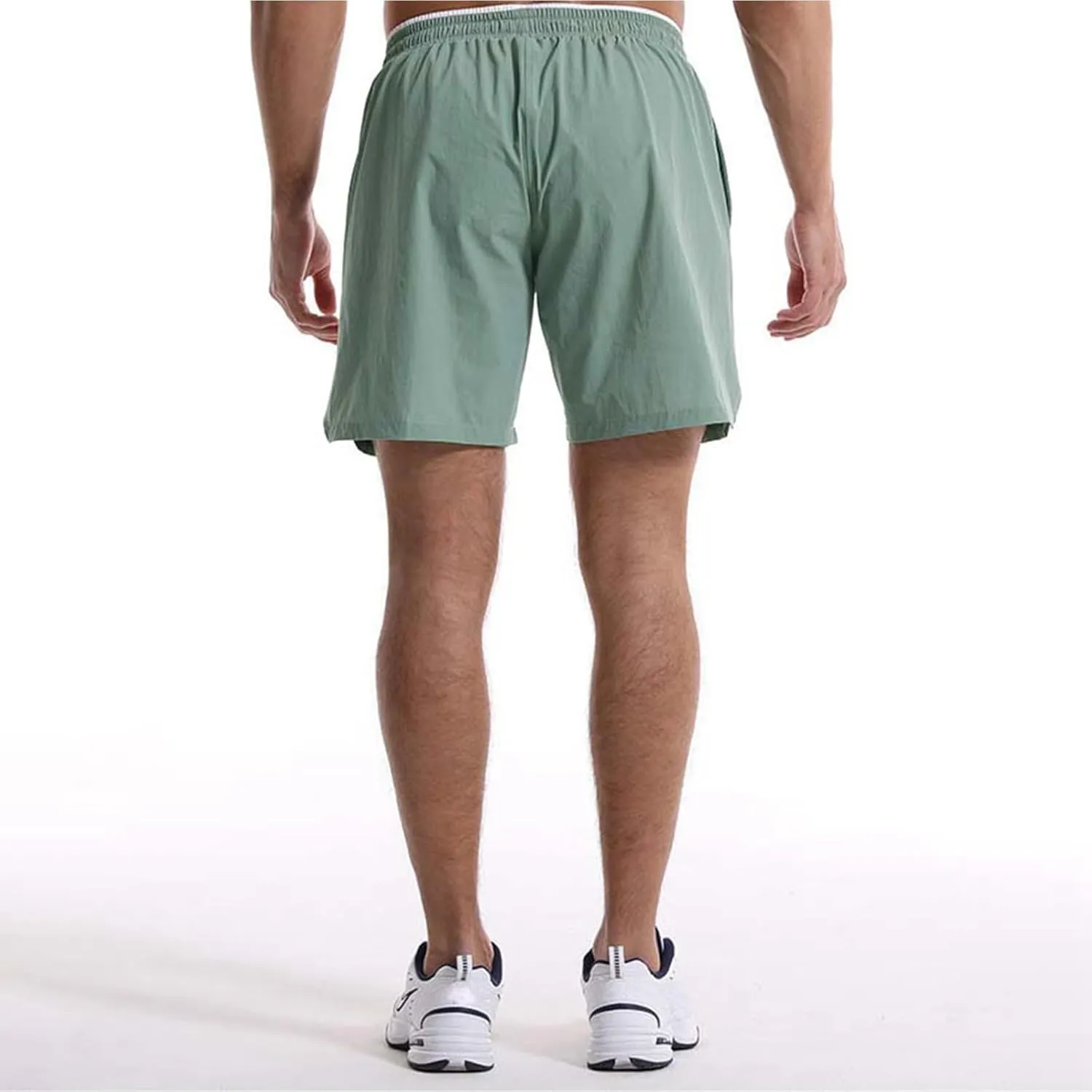 Men's Summer Beach Shorts Lightweight Elastic Waist Drawstring Casual Shorts with Pocket Elastic Waist Casual Men's Shorts
