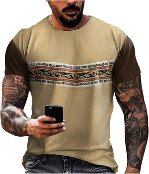 Mens Vintage Designer Raglan T-Shirt Short Sleeve Printed Summer Round Neck Top Casual Sweatshirt