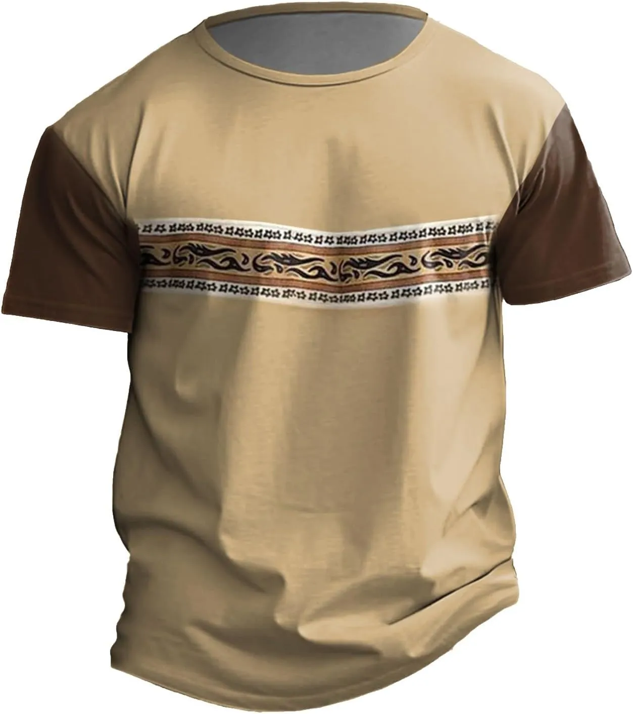 Mens Vintage Designer Raglan T-Shirt Short Sleeve Printed Summer Round Neck Top Casual Sweatshirt