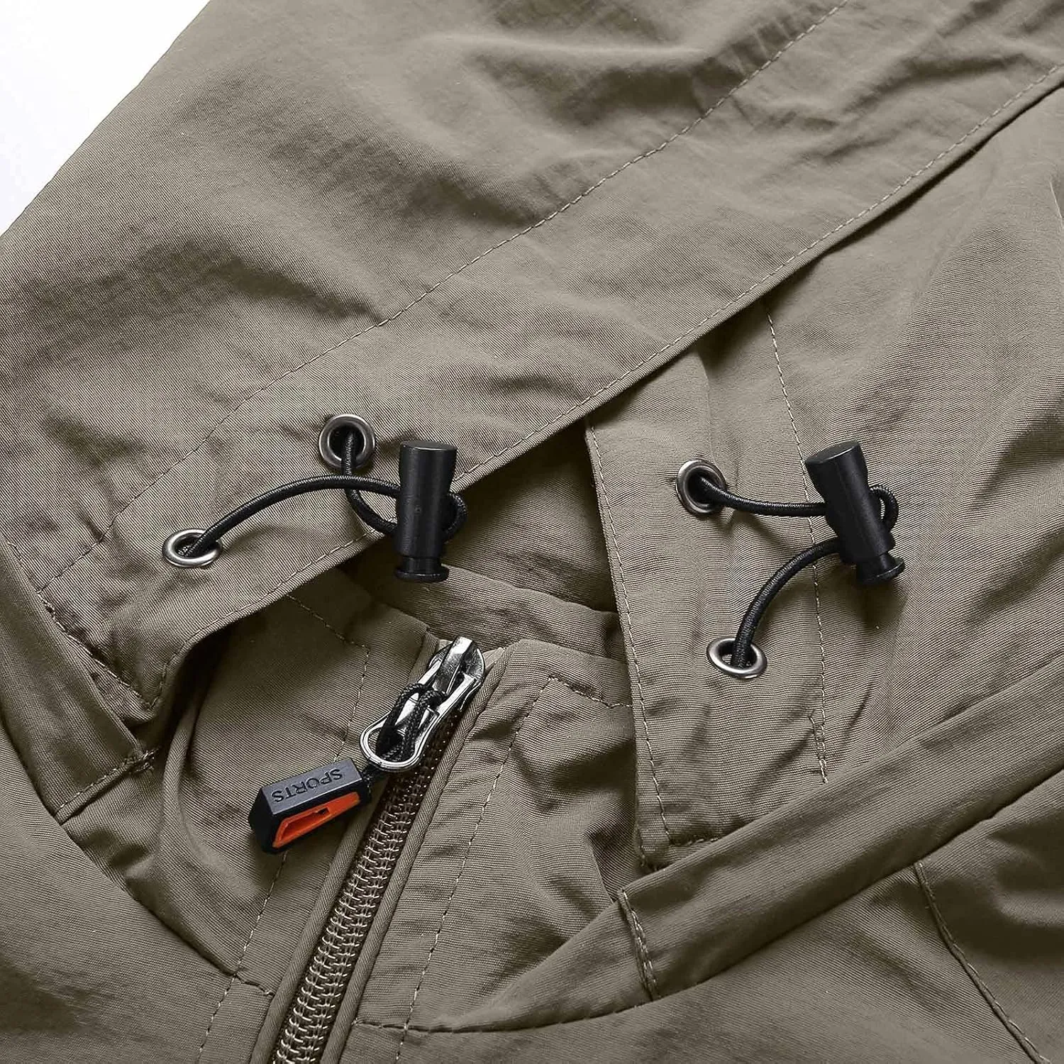 Mens Windbreaker Jacket Lightweight Waterproof Jacket with Zipper Pockets Hooded Coats for Hiking Cycling Travel