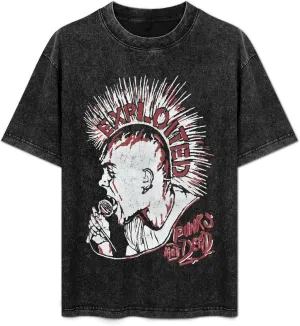 Mens Womens Vintage Oversized Short Sleeve T Shirt Fashion Drop Shoulder Tees Top