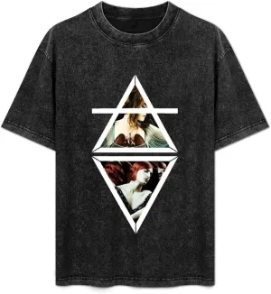 Mens Womens Vintage Oversized Short Sleeve T Shirts Cool Drop Shoulder Tees Top