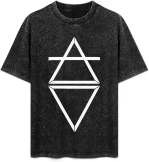 Mens Womens Vintage Oversized Short Sleeve T Shirts Cool Drop Shoulder Tees Top