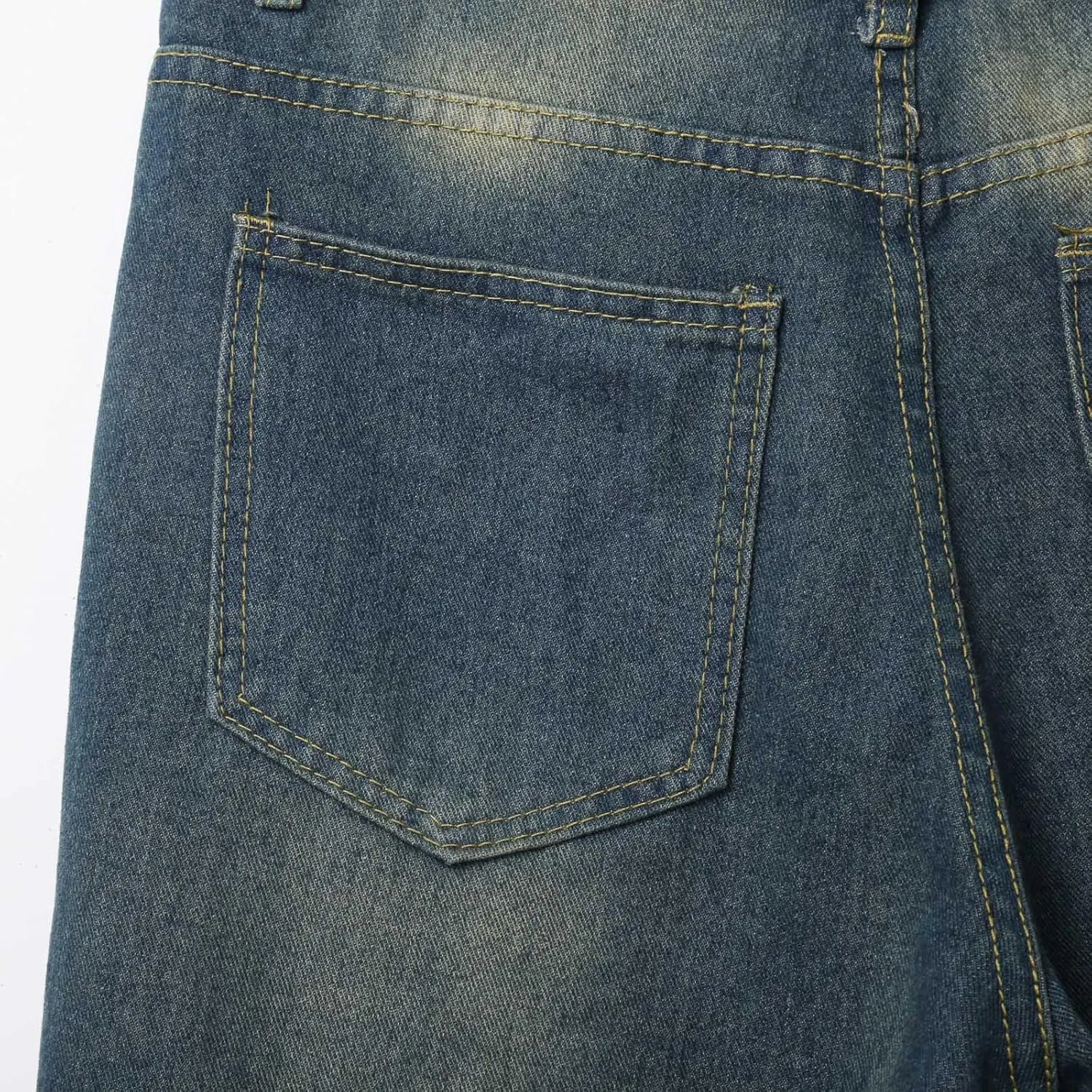 Mens Y2K Grunge Baggy Jean Shorts Casual Hip Hop Aesthetic Pants Loose Fit Denim Shorts Streetwear