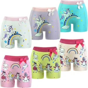 MODERN Little Girls Underwear Toddler Panties Cotton Boyshort Soft Boy Pants Kids Boxer Briefs kids underwear girls 6-Pack