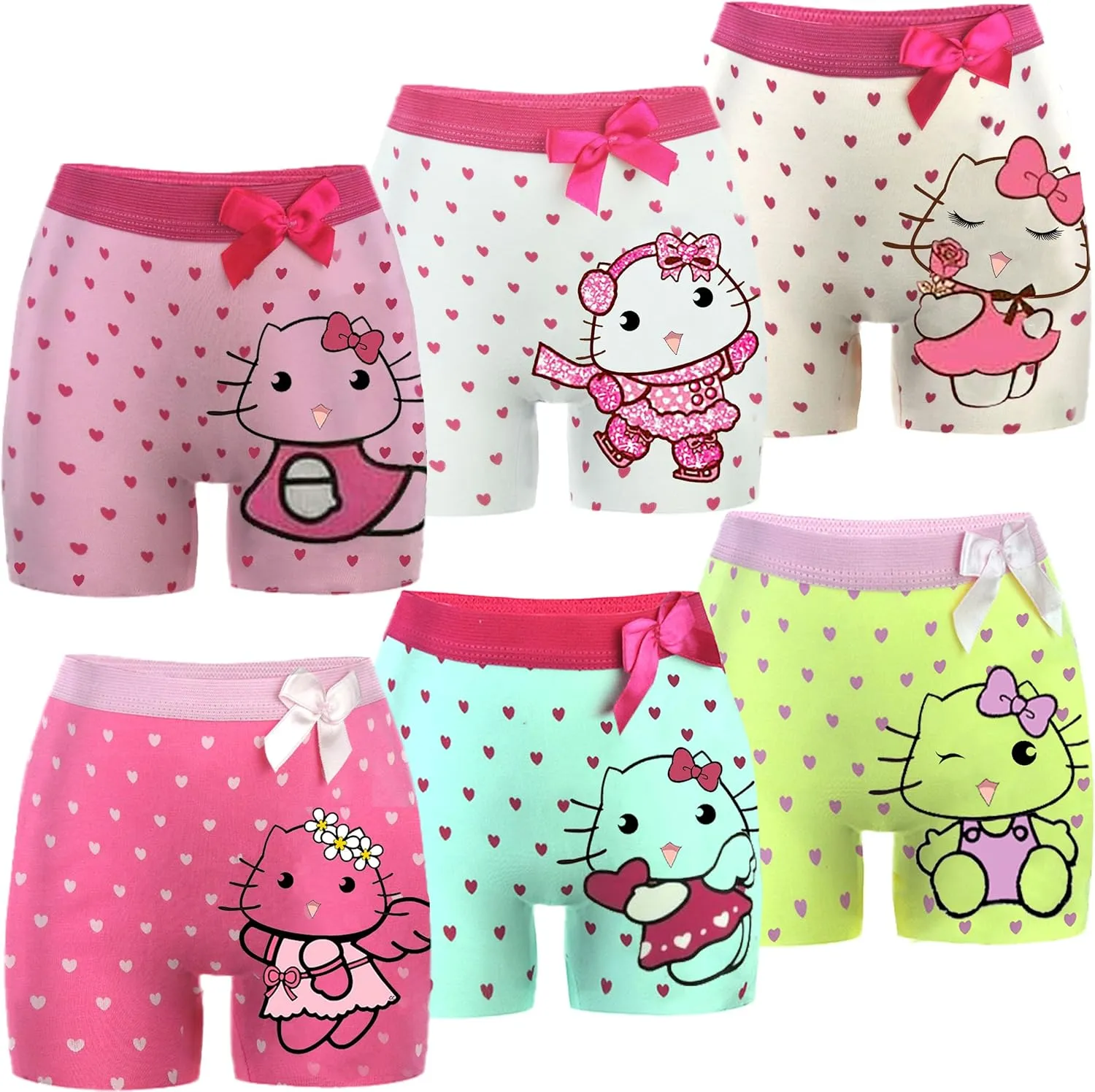 MODERN Little Girls Underwear Toddler Panties Cotton Boyshort Soft Boy Pants Kids Boxer Briefs kids underwear girls 6-Pack