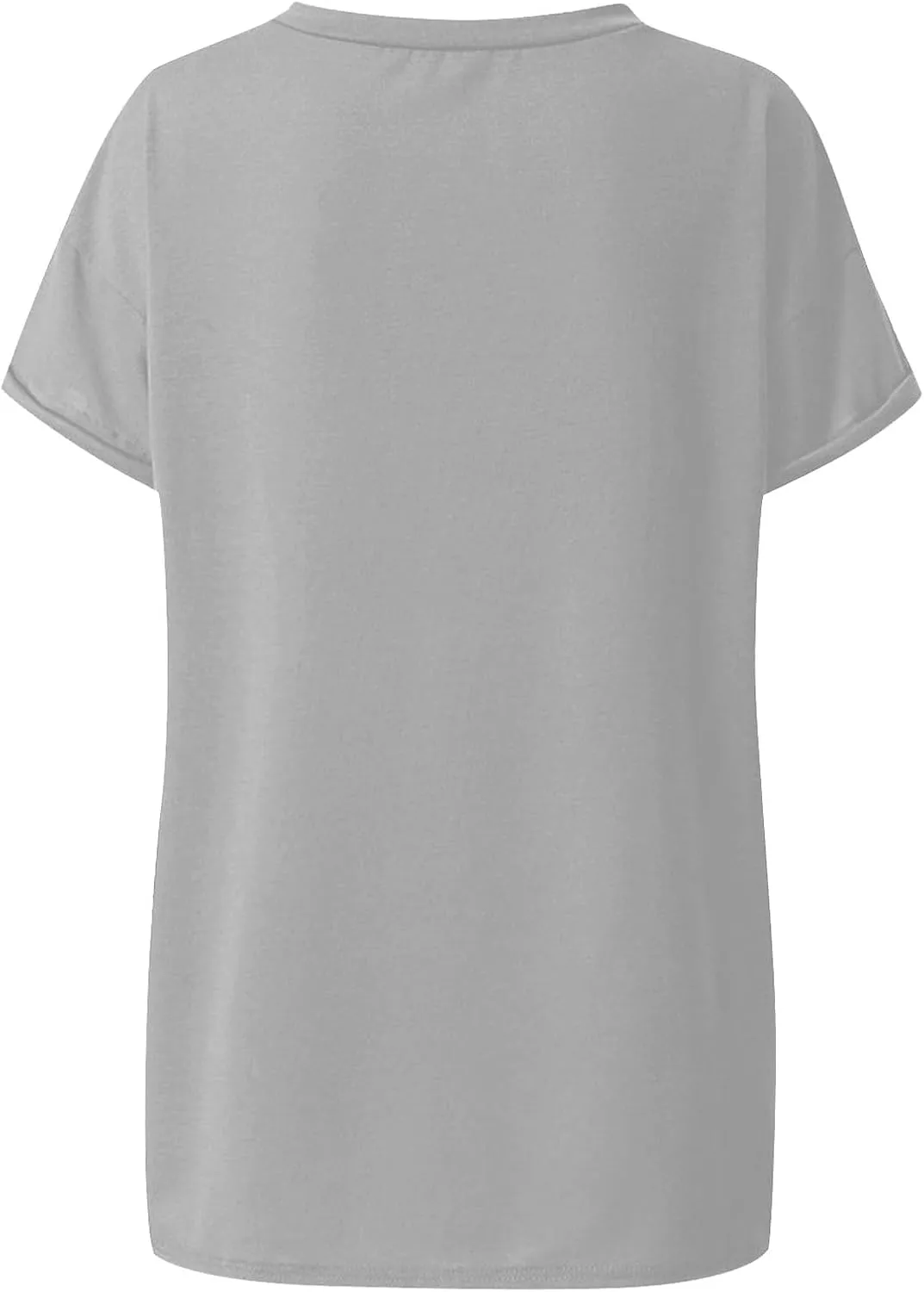 Oversized Tshirts for Women Plain V Neck Cotton T Shirts Casual Loose Short Sleeve Shirts Basic Tees Cute Summer Tops