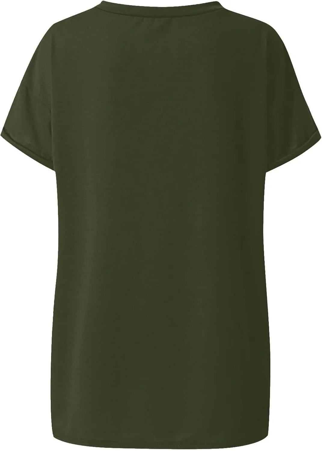 Oversized Tshirts for Women Plain V Neck Cotton T Shirts Casual Loose Short Sleeve Shirts Basic Tees Cute Summer Tops