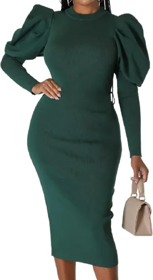 Oxgmoky Women Bodycon Ribbed Sweater Dress Sexy Sleeveless Stretchy Pullover Dresses