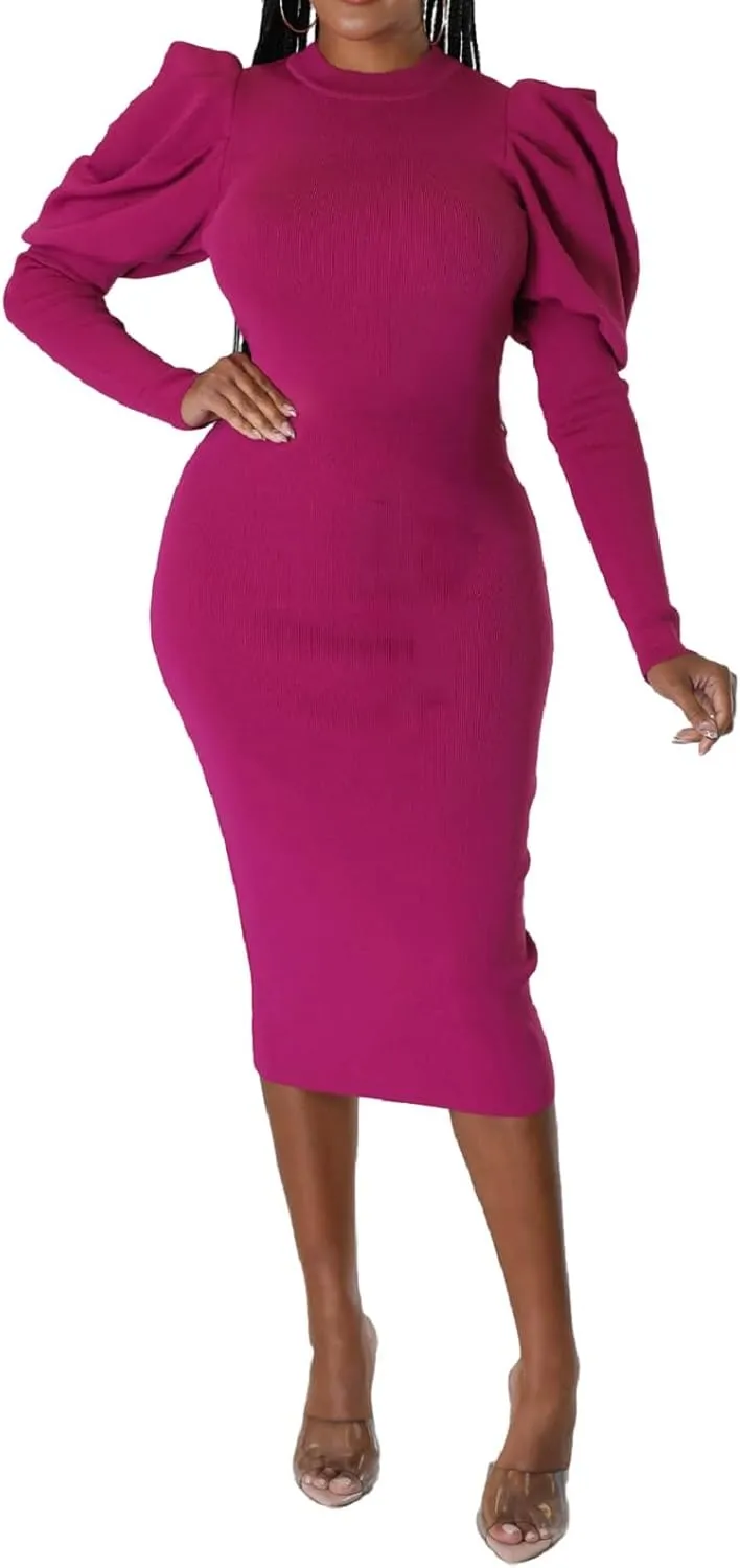 Oxgmoky Women Bodycon Ribbed Sweater Dress Sexy Sleeveless Stretchy Pullover Dresses