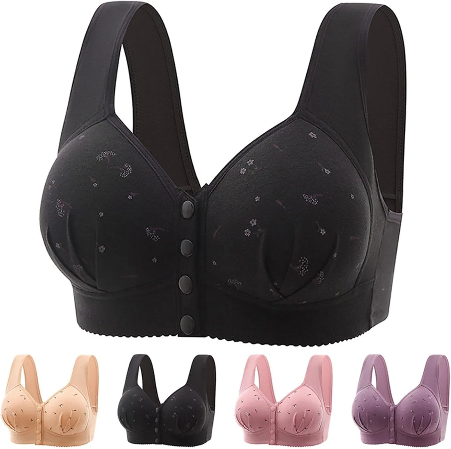 Padded Bralettes for Women Everyday Full Coverage Cushioned Underwire Bra Comfortable Wireless Padded Bras
