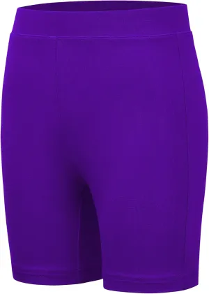 QBK 2T to 12 Years Girls Shorts Cotton Basic Solid Soft, High Rise Dance Gym Casual, Toddler Big Little Kid