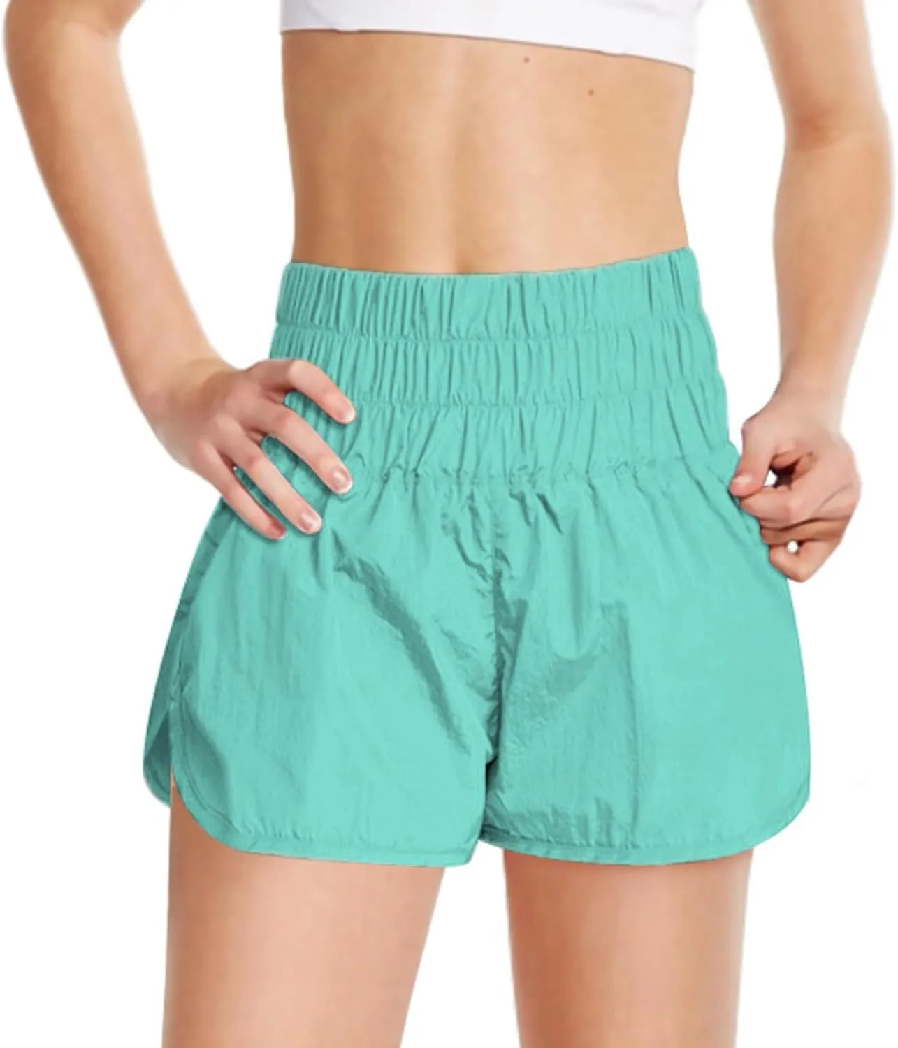 Quick Dry Athletic Shorts for Girls Boys Running Shorts Cotton Elastic High Waist Hiking Workout Pants Summer Clothes