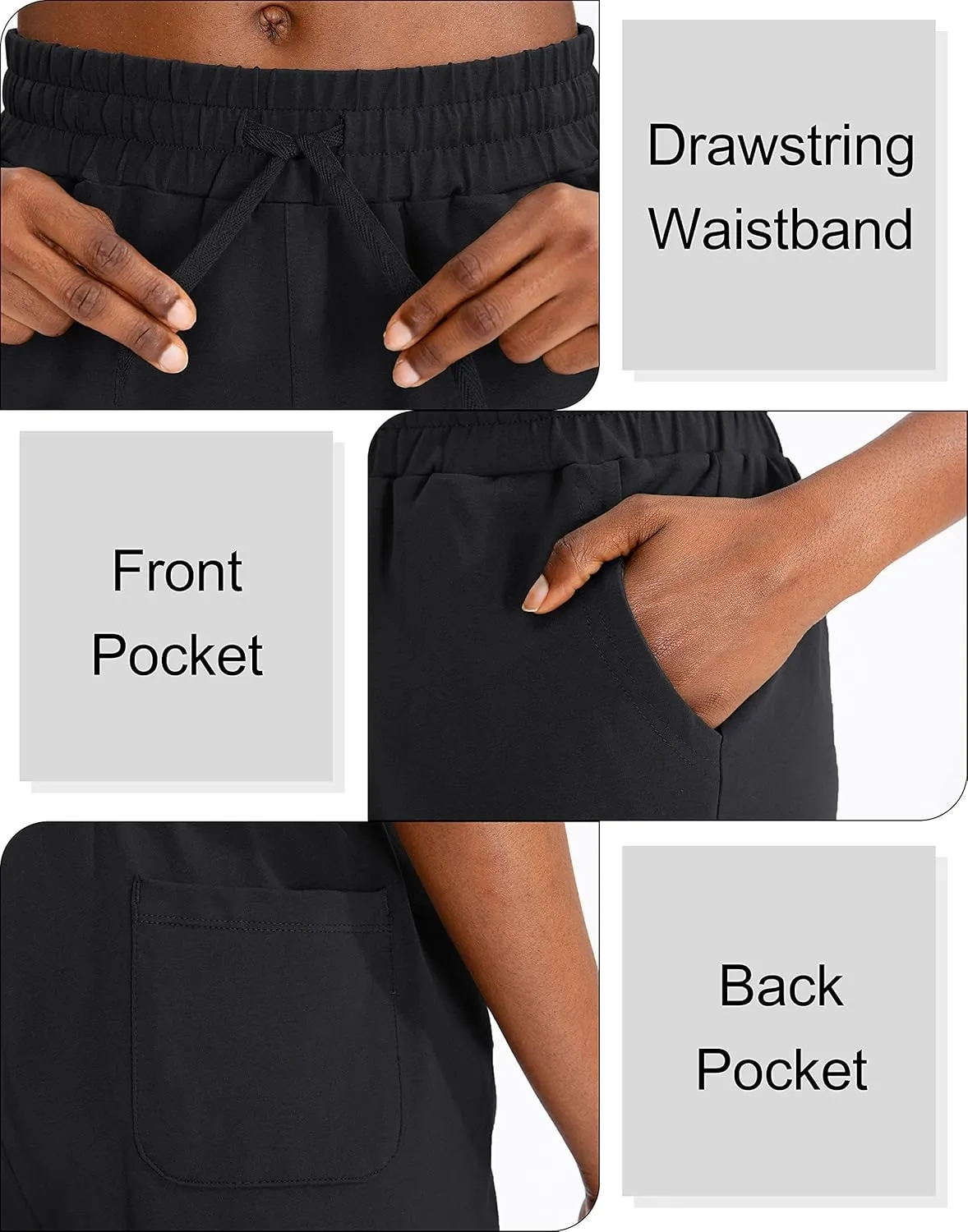 SANTINY Women's Cotton Shorts 5'' Lounge Yoga Shorts Jersey Sweat Bermuda Shorts for Women Walking Athletic with Pockets