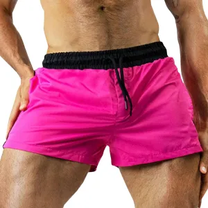 Shorts Men Bodybuilding Gym Shorts Mens Slim Fit Running Shorts Elastic Waist Drawstring Shorts Quick Dry Sportswear