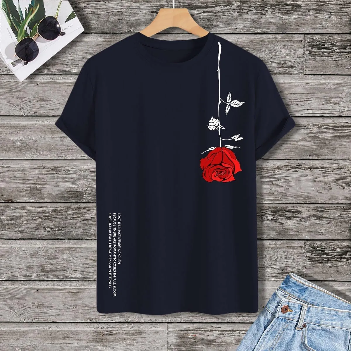 SOLY HUX Men's Graphic Tee Tops Vintage Letter Print Short Sleeve Crewneck Casual Summer T Shirts