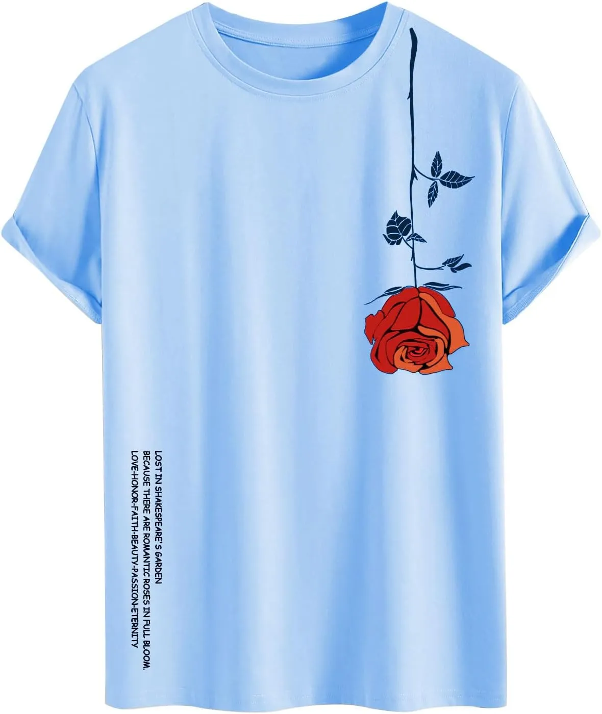 SOLY HUX Men's Graphic Tee Tops Vintage Letter Print Short Sleeve Crewneck Casual Summer T Shirts