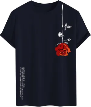 SOLY HUX Men's Graphic Tee Tops Vintage Letter Print Short Sleeve Crewneck Casual Summer T Shirts