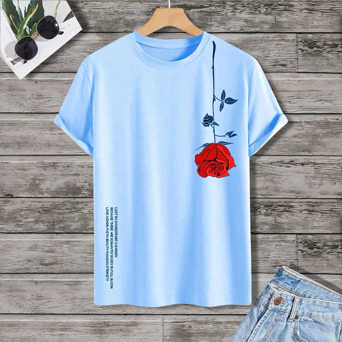 SOLY HUX Men's Graphic Tee Tops Vintage Letter Print Short Sleeve Crewneck Casual Summer T Shirts