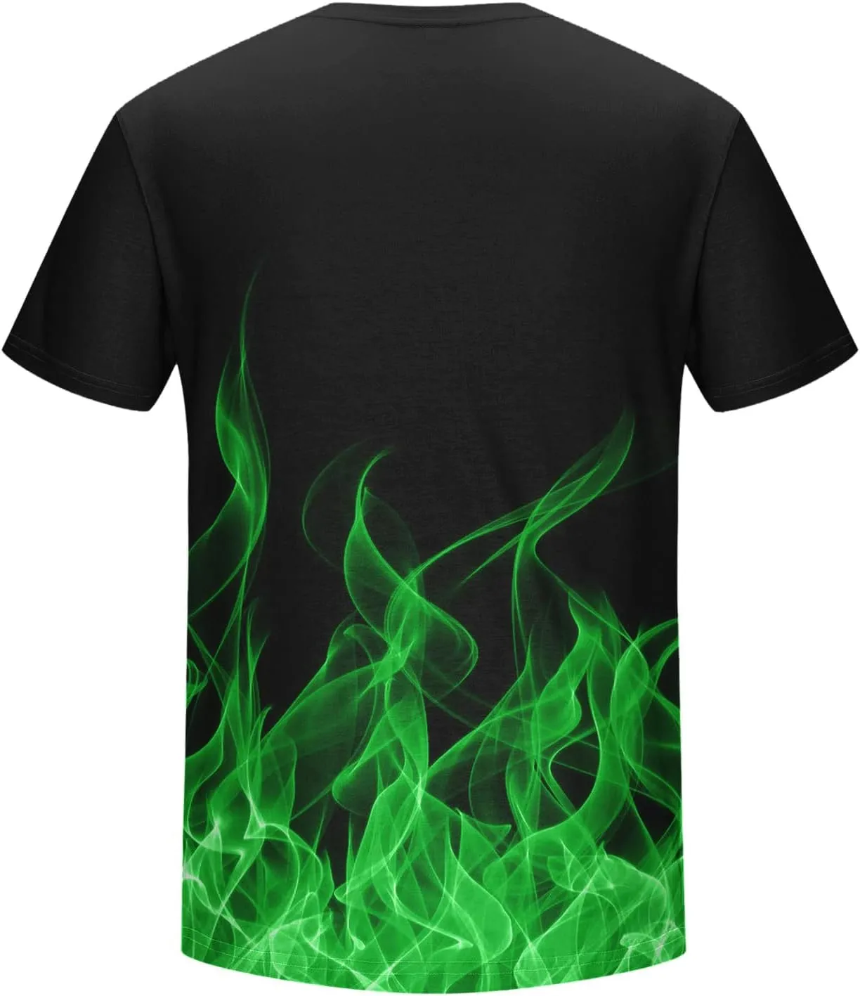 Summer Graphic Shirt for Men Fashion Classic 3D Flame Print Short Sleeve Crewneck Tops Loose Fit Outdoor Pullover Tee