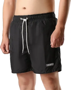 Summer Quick Dry Athletic Shorts for Men Casual Elastic Waisted Drawstring Shorts Loose Fit Running Workout Shorts