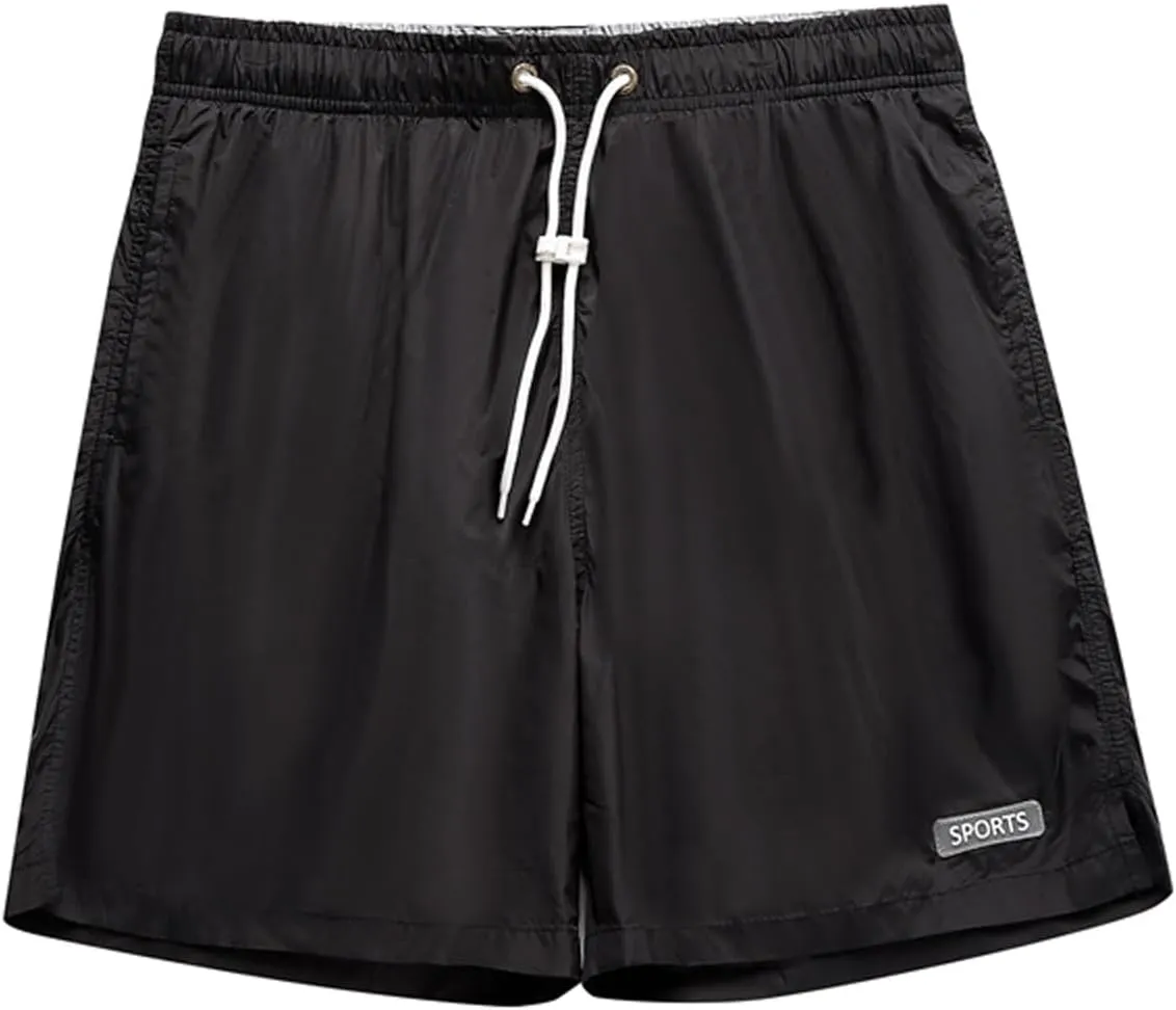 Summer Quick Dry Athletic Shorts for Men Casual Elastic Waisted Drawstring Shorts Loose Fit Running Workout Shorts