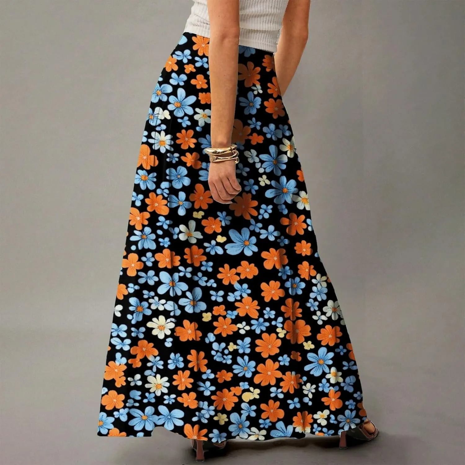 Summer Women's Skirts, Casual Vacation Elegantes Maxi Trendy Womens Skirts