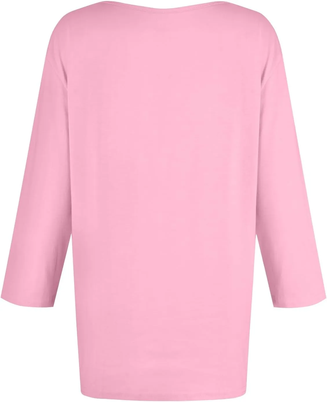 T Shirts for Women Loose Fit 3/4 Sleeve Tops Oversized Crew Neck Cotton Shirts Casual Pullover Tops Dressy Basic Tees