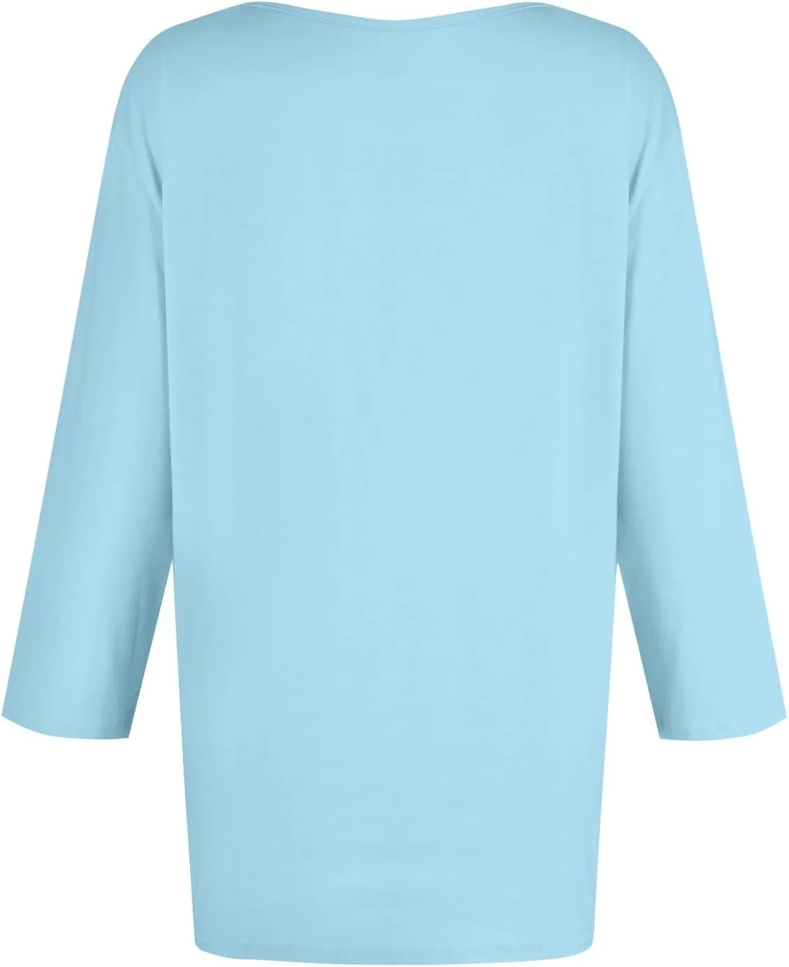 T Shirts for Women Loose Fit 3/4 Sleeve Tops Oversized Crew Neck Cotton Shirts Casual Pullover Tops Dressy Basic Tees