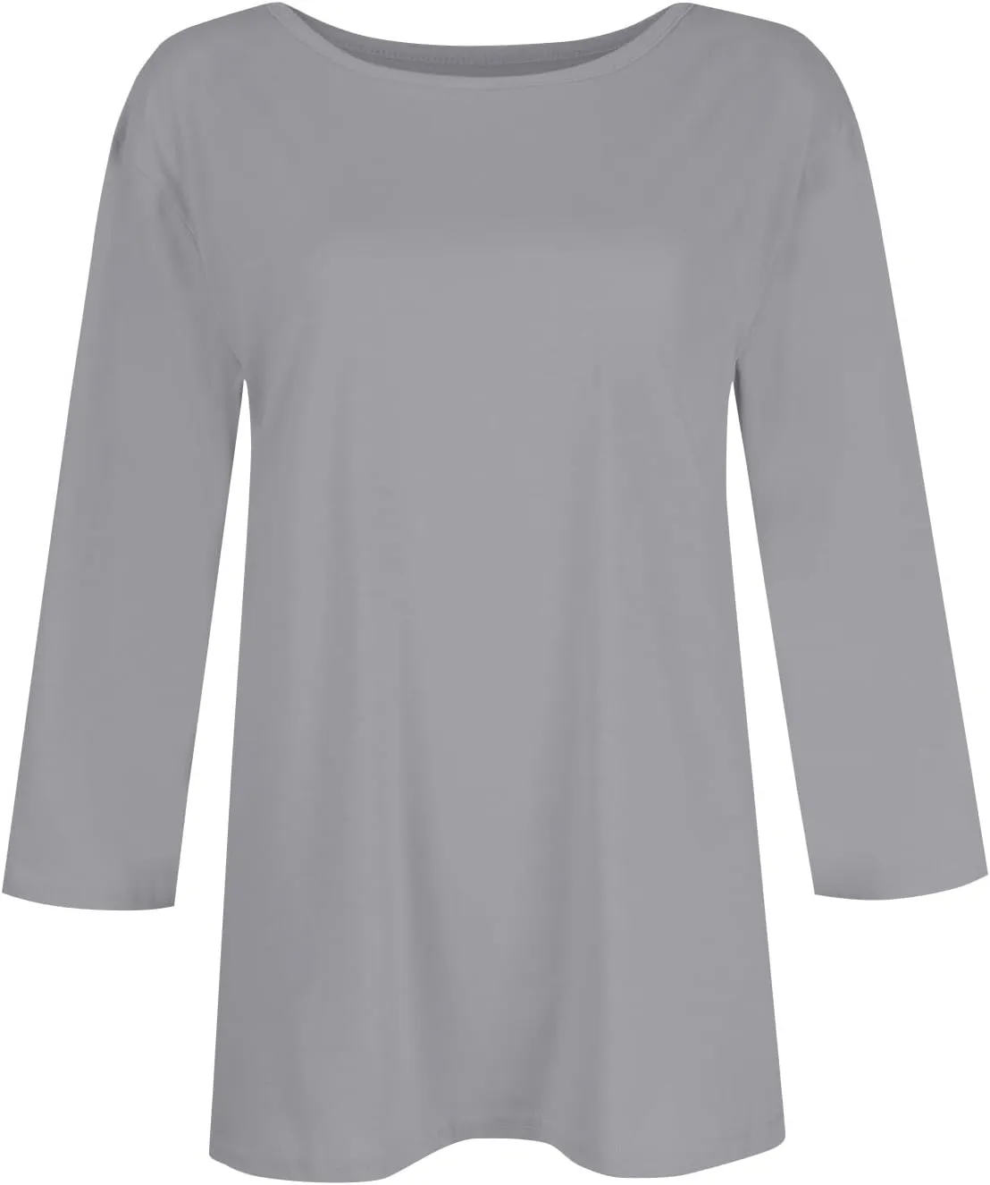 T Shirts for Women Loose Fit 3/4 Sleeve Tops Oversized Crew Neck Cotton Shirts Casual Pullover Tops Dressy Basic Tees