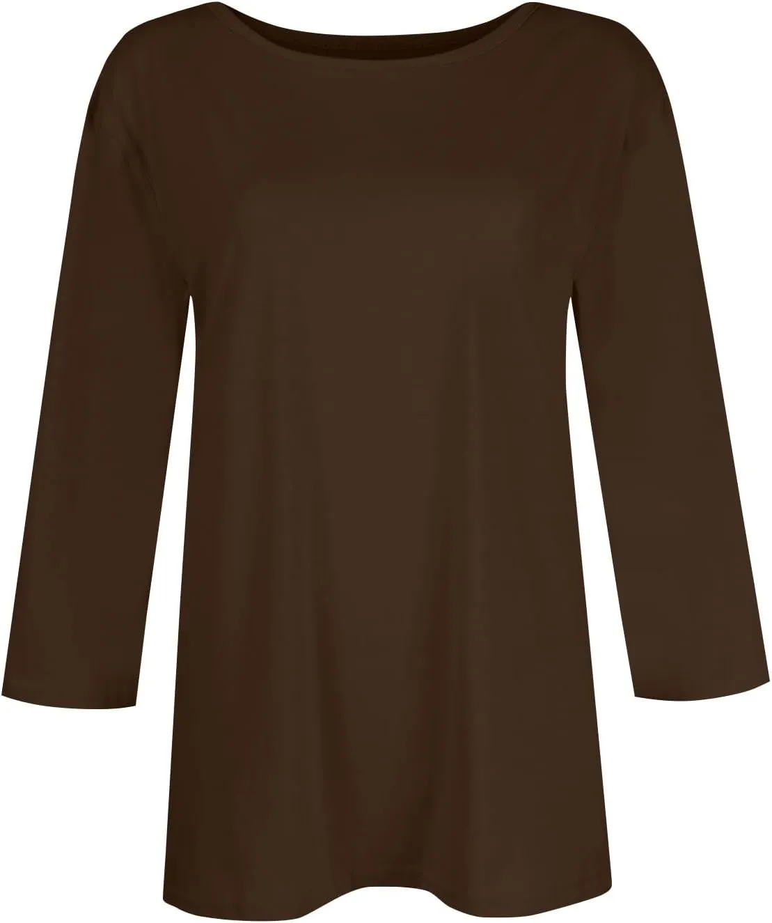 T Shirts for Women Loose Fit 3/4 Sleeve Tops Oversized Crew Neck Cotton Shirts Casual Pullover Tops Dressy Basic Tees