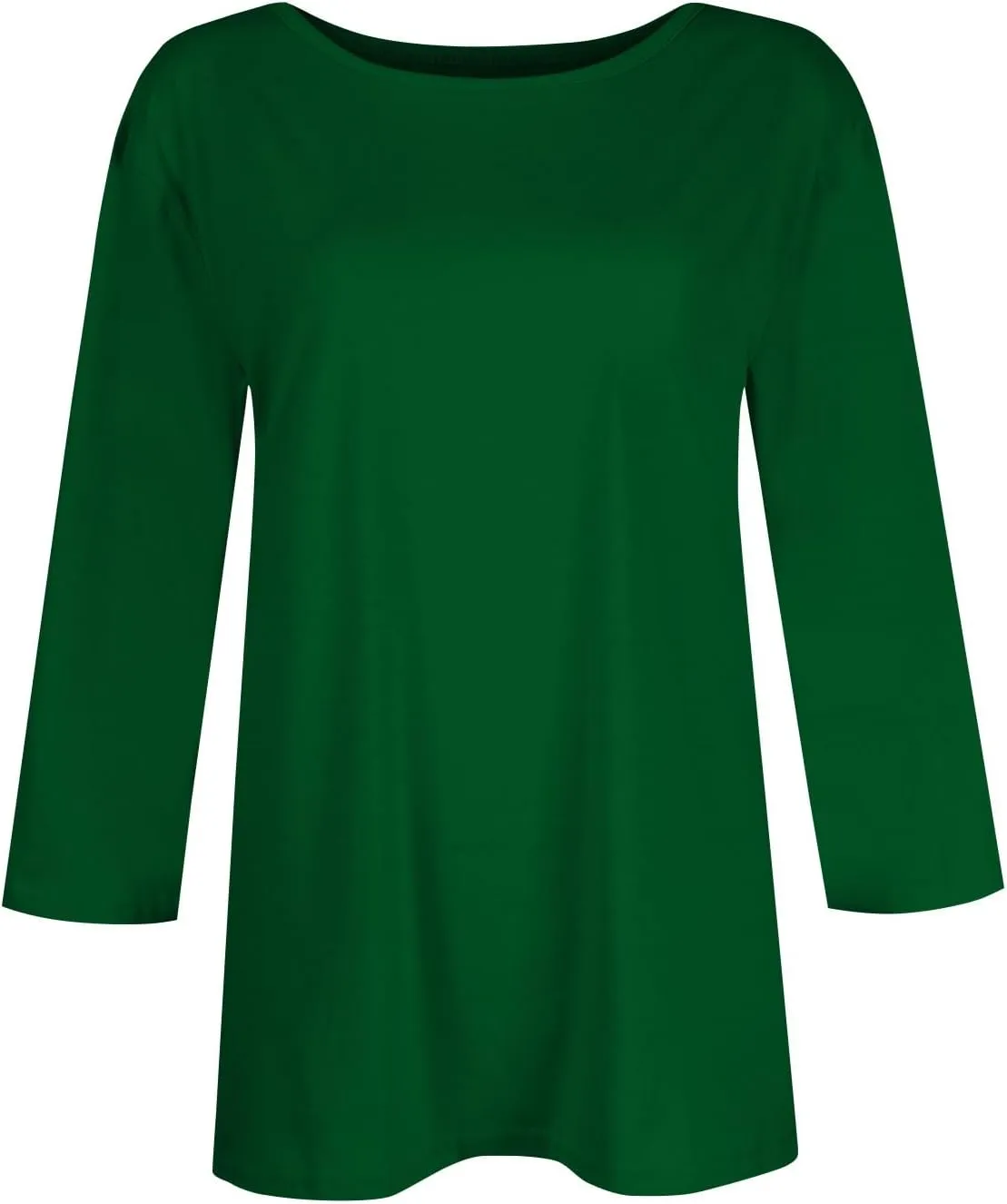 T Shirts for Women Loose Fit 3/4 Sleeve Tops Oversized Crew Neck Cotton Shirts Casual Pullover Tops Dressy Basic Tees