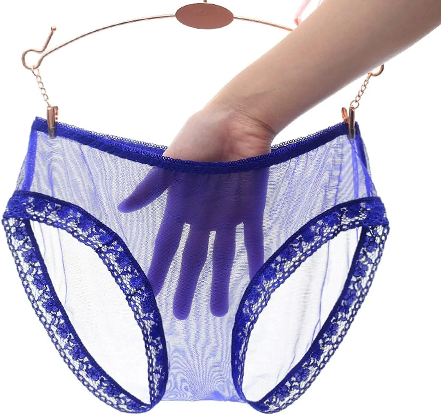 Thongs Low Waist Underwear for Women Sheer No Show Hipsters Soft Panties Funny Lace Sexy Tangas Ice Silk Briefs Cute