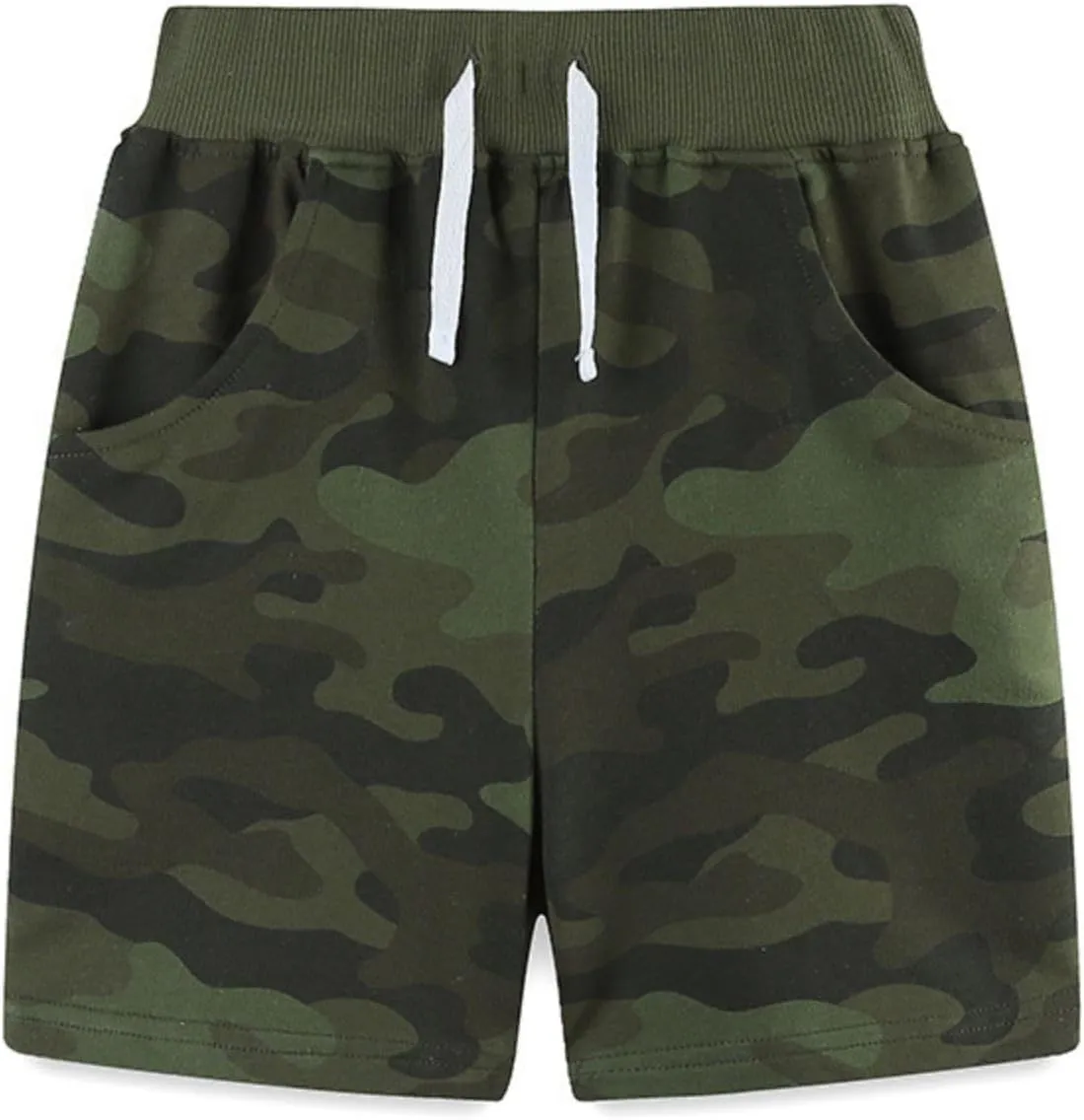 Toddler Boys Camouflage Print Hiking Shorts for Kids Boys High Waist Tie Up Sports Shorts Summer Wear Sweatpants