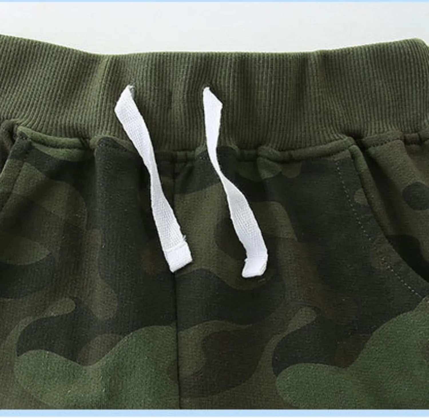 Toddler Boys Camouflage Print Hiking Shorts for Kids Boys High Waist Tie Up Sports Shorts Summer Wear Sweatpants