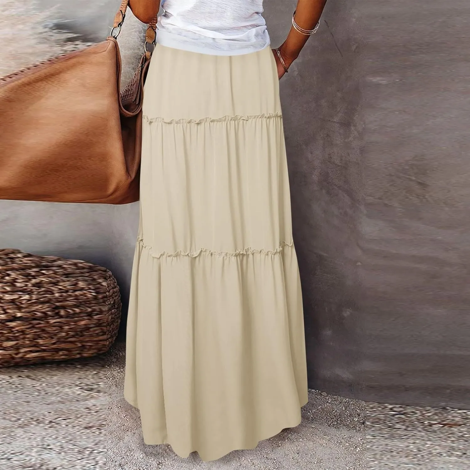Trendy Women's Skirts, Beach Vacation Elegantes Casual Summer Womens Skirts