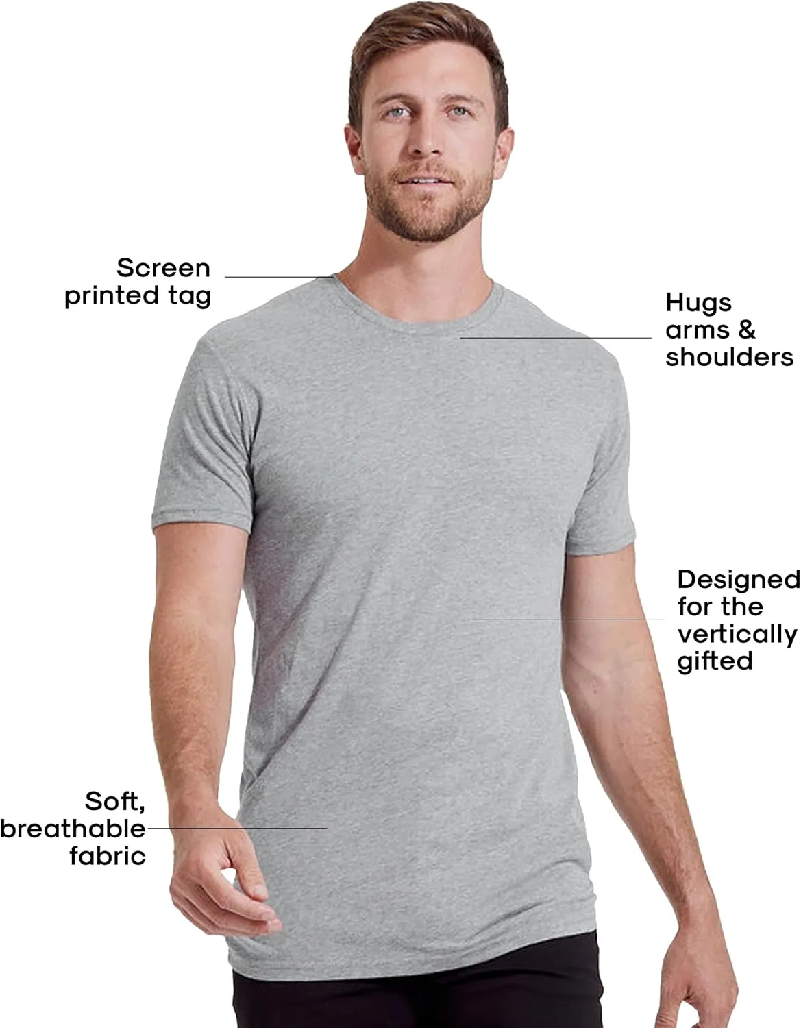 True Classic Mens T-Shirts - Short Sleeve Crew Neck Plain Novelty T Shirt for Men