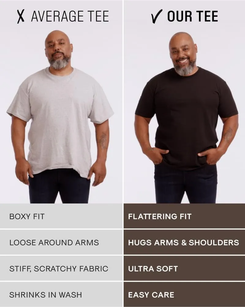True Classic Mens T-Shirts - Short Sleeve Crew Neck Plain Novelty T Shirt for Men