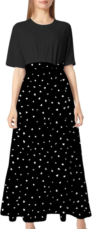 Women 2025 Summer Dresses Short Sleeve Ribbed Teacher Church Modest Business Casual Work Outfits Midi Dress