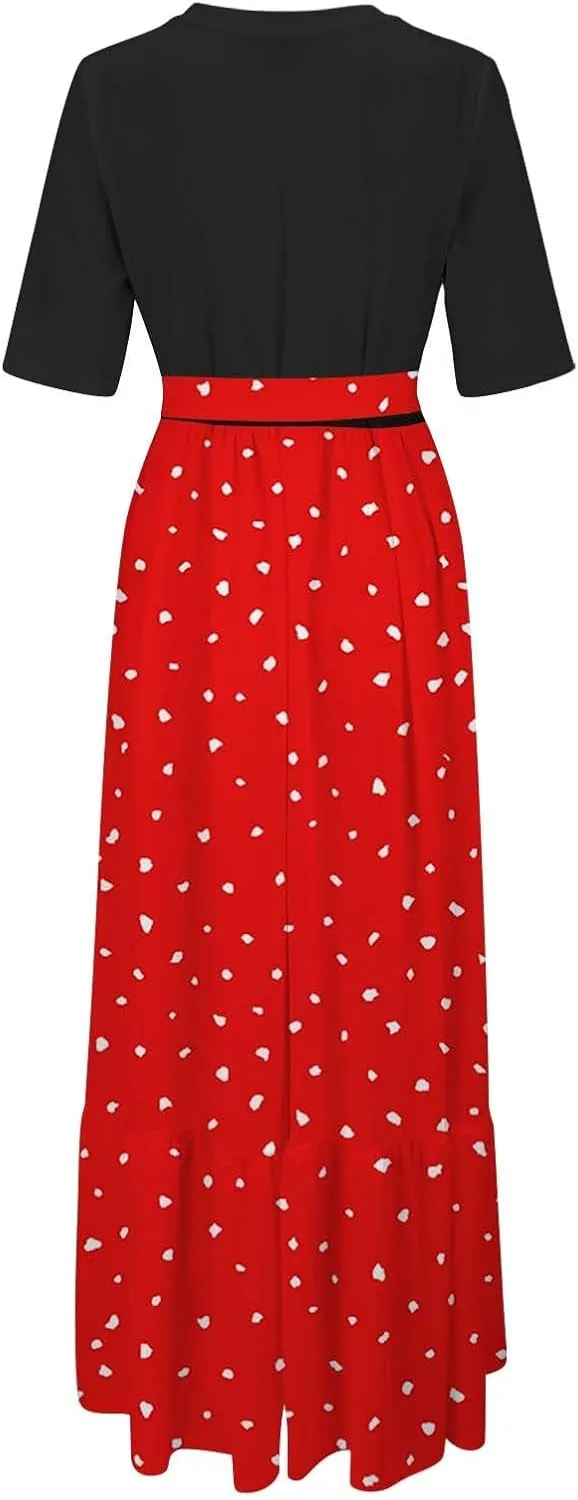 Women 2025 Summer Dresses Short Sleeve Ribbed Teacher Church Modest Business Casual Work Outfits Midi Dress