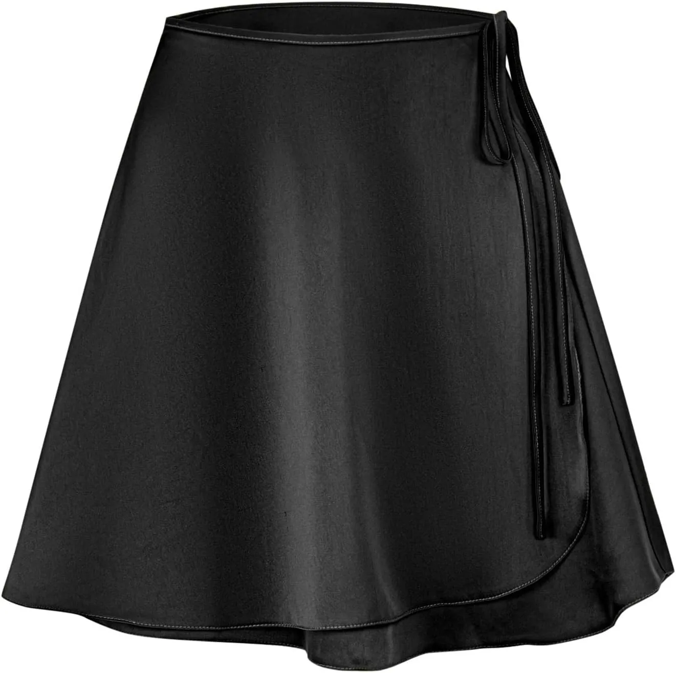 Women Satin High Waist Elastic Stitching Long Skirt Slim Fit Hip Skirt Skirts for Girls