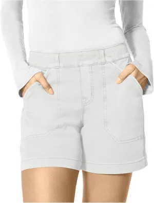 Women Stretch Twill Shorts Summer Casual Bermuda Shorts Pull On Chino Shorts Elastic Waist Stretchy Denim Shorts