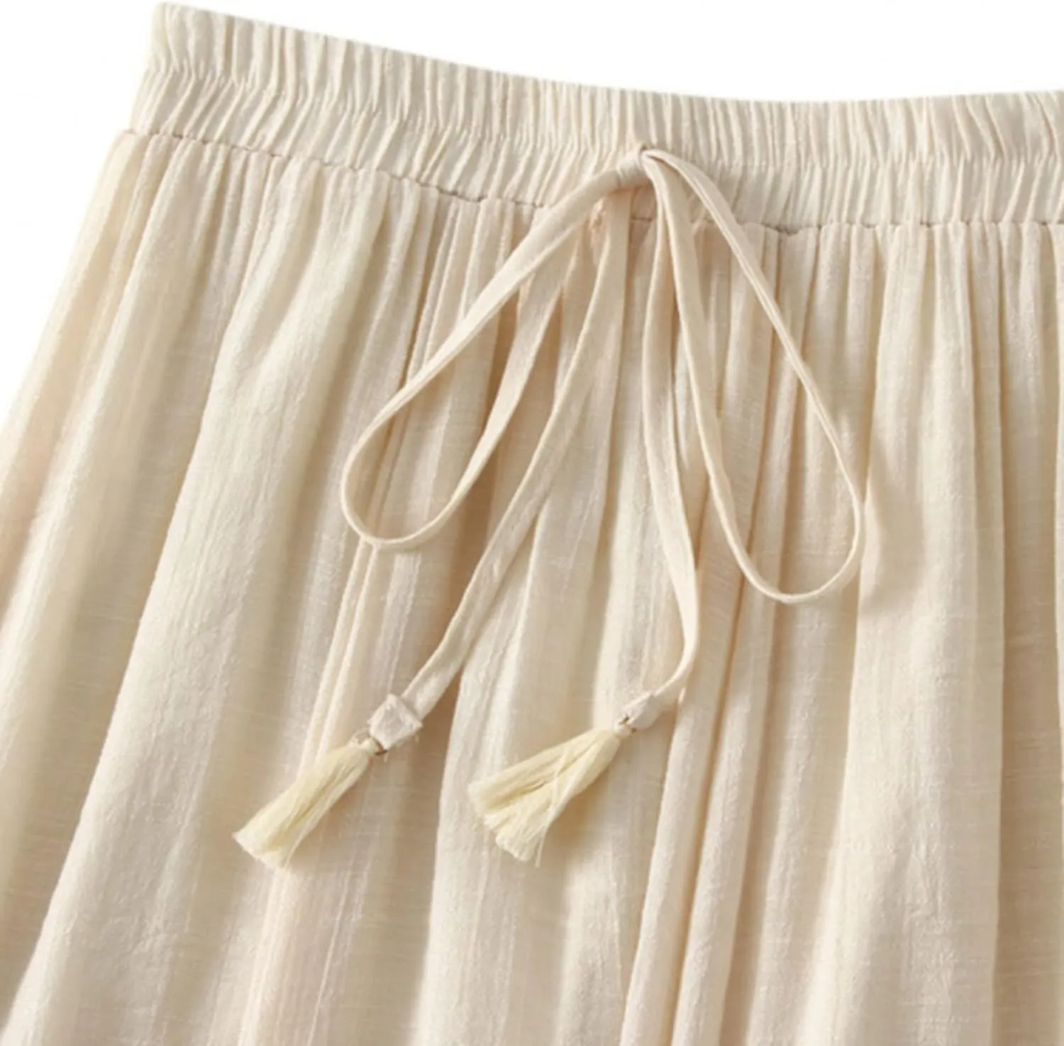 Women Summer Casual Boho Floral Maxi Skirt Elastic High Waist Tiered Pleated Flowy Long Beach Skirt with Pockets