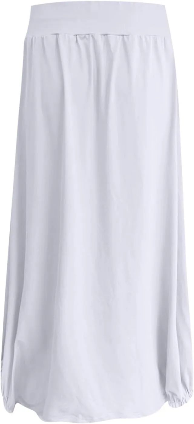 Women Summer Skirts with Pockets High Waist Casual Skirts Long Vacation Skirts Beach Boho Skirt Maxi Bubble Skirts
