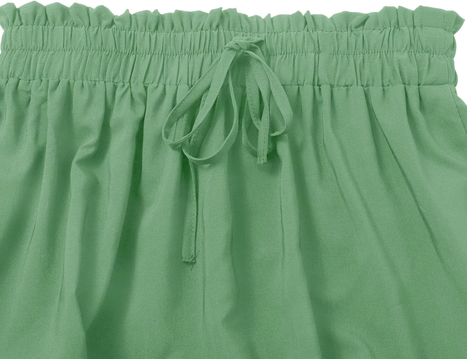 Women’s Boho Elastic High Waist Pleated A-Line Flowy Swing Tiered Maxi Long Skirt Dress with Pockets