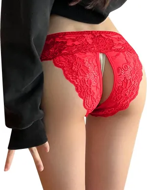Women's Cotton Lace Briefs Underwear Mid-Rise Breathable Soft Seamless High Cut Cheeky Panties G-Strings