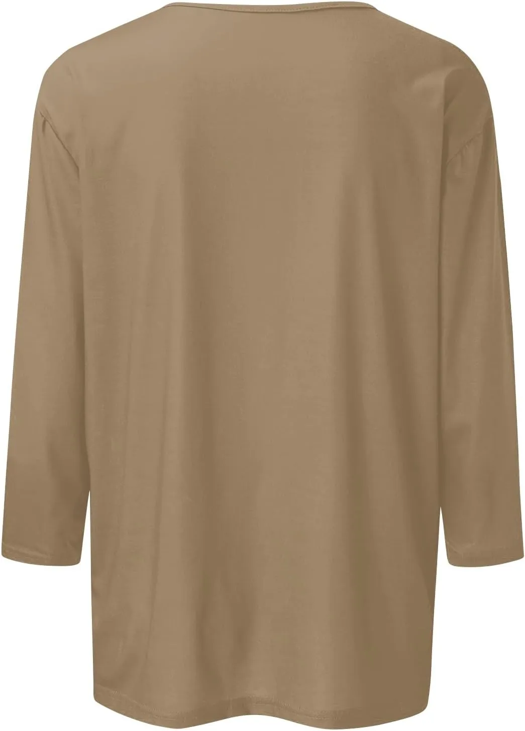 Women's Crewneck 3/4 Sleeve Tops,Casual Trendy Loose Fit Summer T Shirts Plain Tees Basic Tunic Blouses